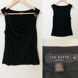Ted Baker Black Sleeveless Tank - SZ 4